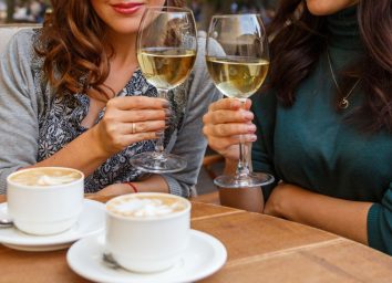 drinking alcohol and coffee
