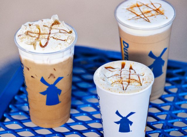 Dutch Bro's Coffee Caramel Pumpkin Brûlée drinks