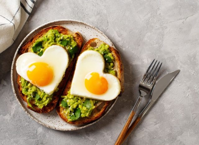 Egg toast for breakfast