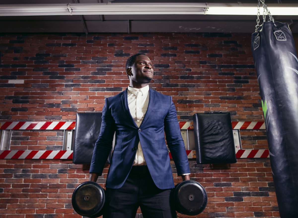 man performing exercises to look good in formal attire