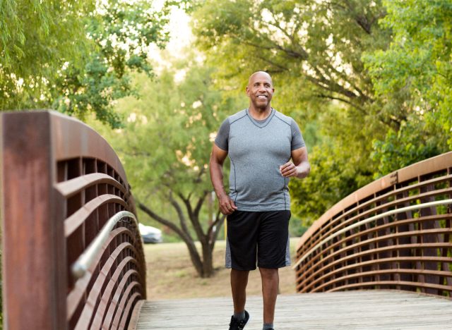 mature man doing cardio exercise, demonstrating how to boost your metabolism and lose weight