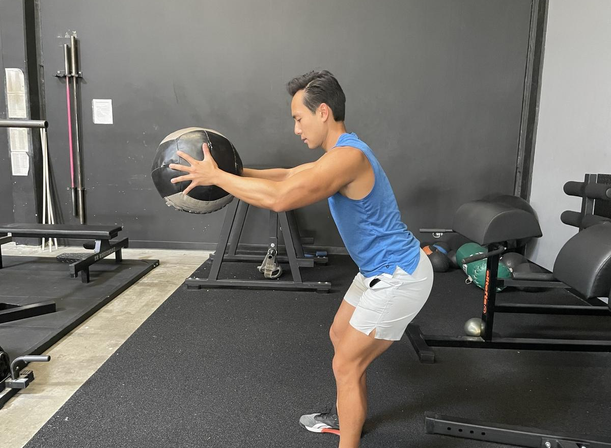 medicine ball slams exercise for getting fitter body after 50