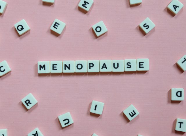 concept preparing your body for menopause, scrabble pieces
