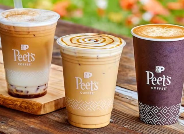 Peet's fall menu coffee drinks