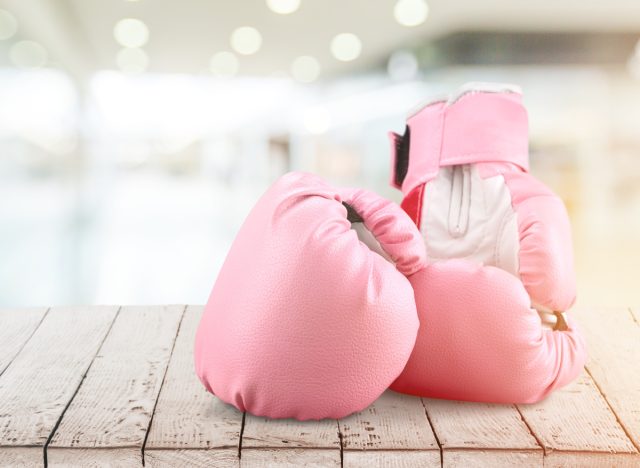 pink women's boxing gloves