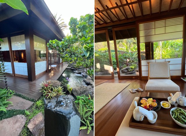 private spa hale at Sensei Lanai, treatments to slow aging and live better