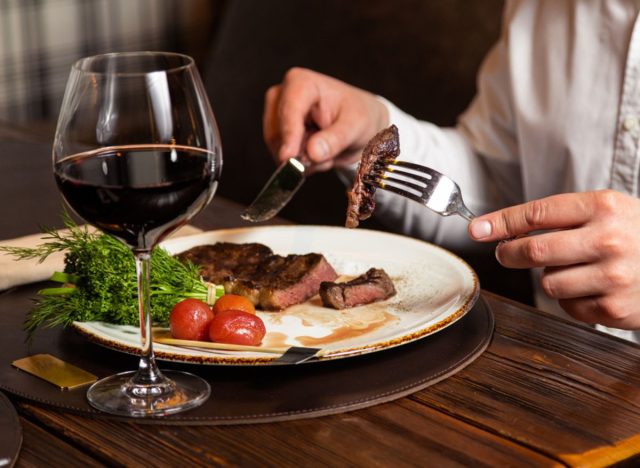 steak and red wine