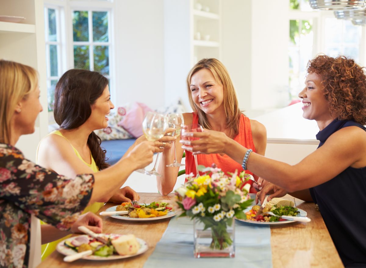 women eating together