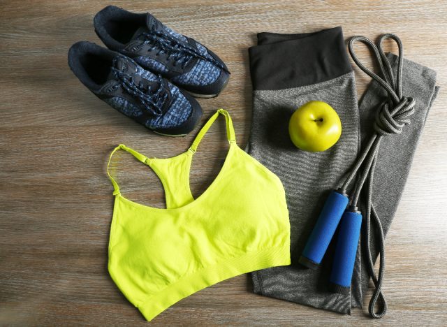 workout clothes laid out