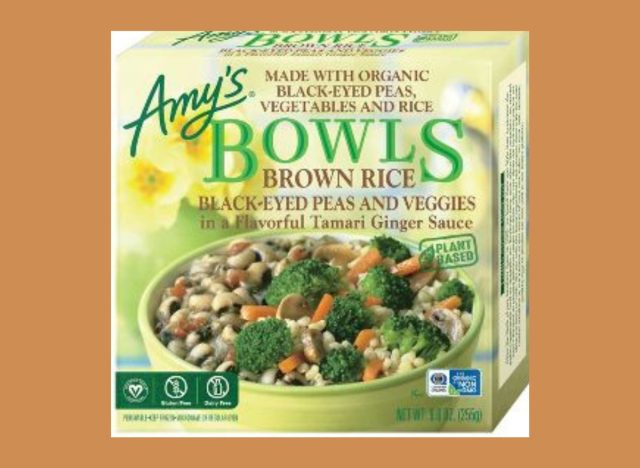 Amy's Kitchen Bowls, brown rice with black beans and vegetables