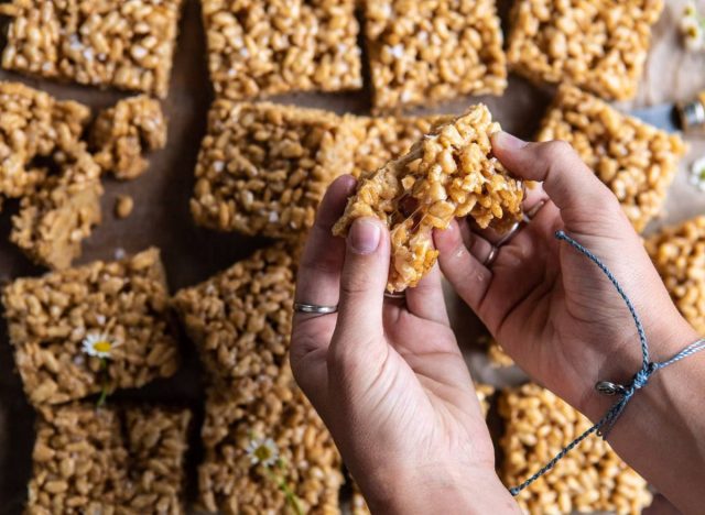 Brown rice treats with krispy butter
