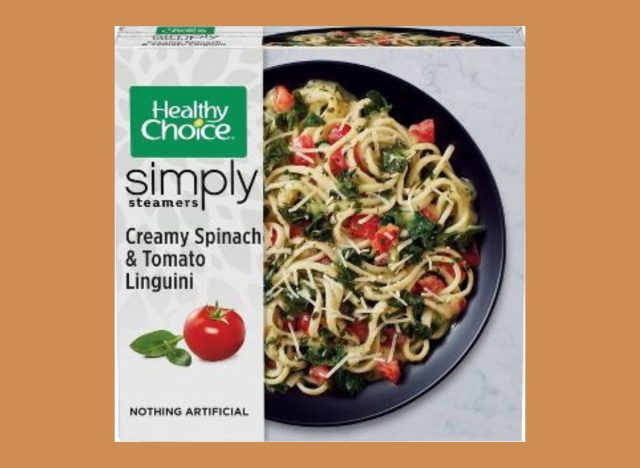 A healthy choice of steamers Creamed Spinach and Tomato Linguini