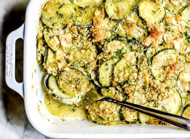 Casserole de courgettes au parmesan