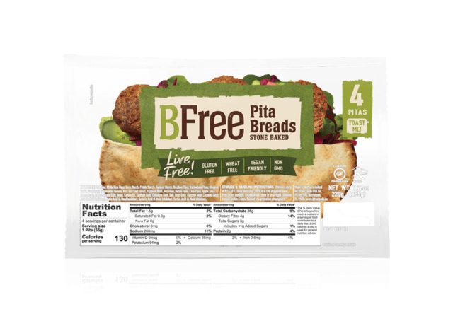 bfree stone-baked gluten-free pita bread