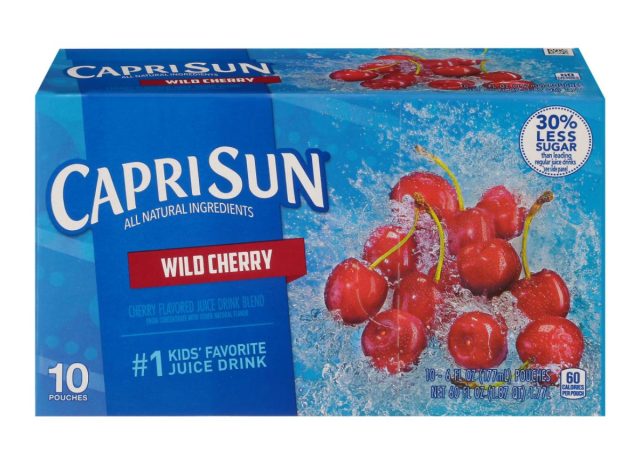 box of capri sun wild cherry flavored juice drink blend