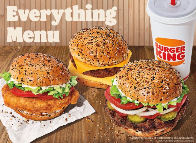 burger king everything bun menu items