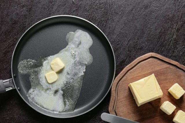 butter on pan