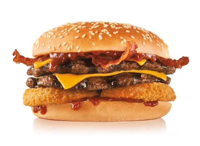 carl's jr. spicy double western bacon cheeseburger