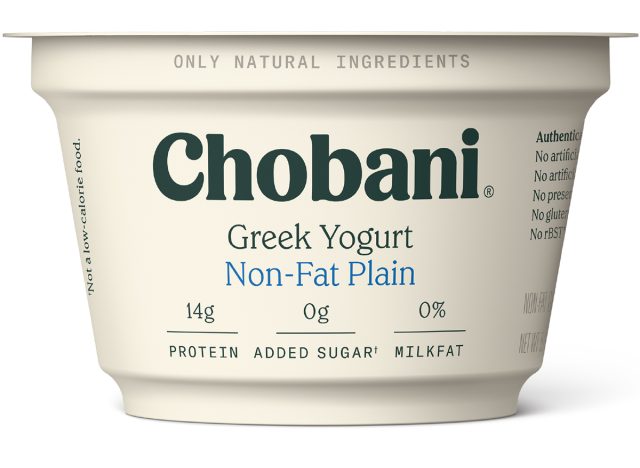 chobani plain non fat greek yogurt