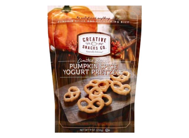 creative snacks co. pumpkin spice yogurt pretzels