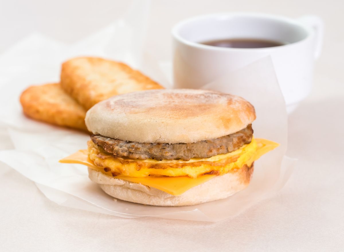 fast food breakfast sandwich