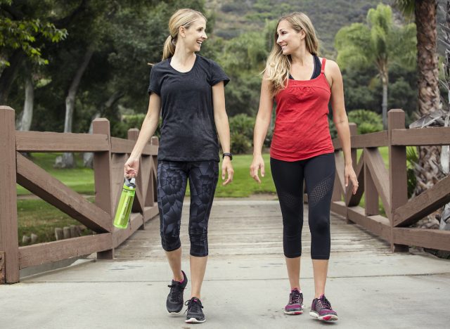 two friends walking every day