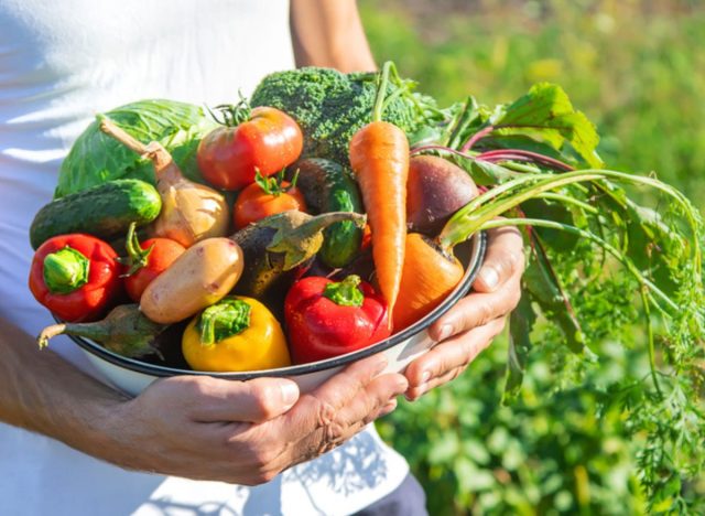 fresh fruits and veggies in season