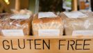 gluten-free bread loaves on display