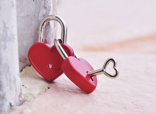 heart-shaped locks together