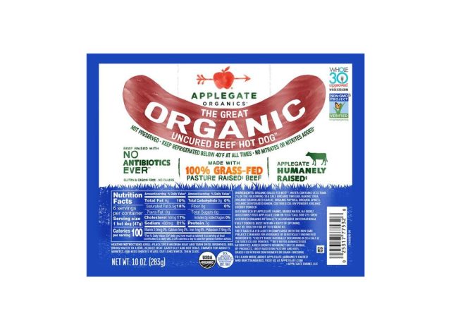 hot dog applegate organic