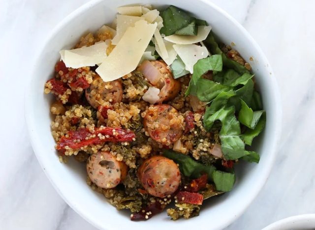 italian chicken sausage quinoa casserole