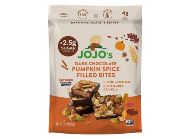 jojo's dark chocolate pumpkin spice filled bites