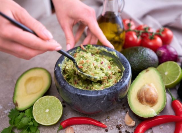 making guac