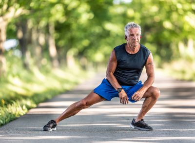 mature man outdoor fitness demonstrating how you can boost your metabolism and lose weight