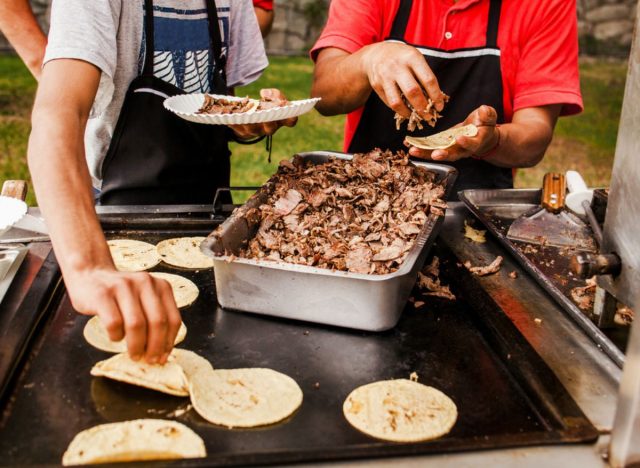 modern taco making