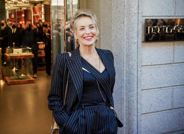 Sharon Stone at Dolce & Gabbana boutique