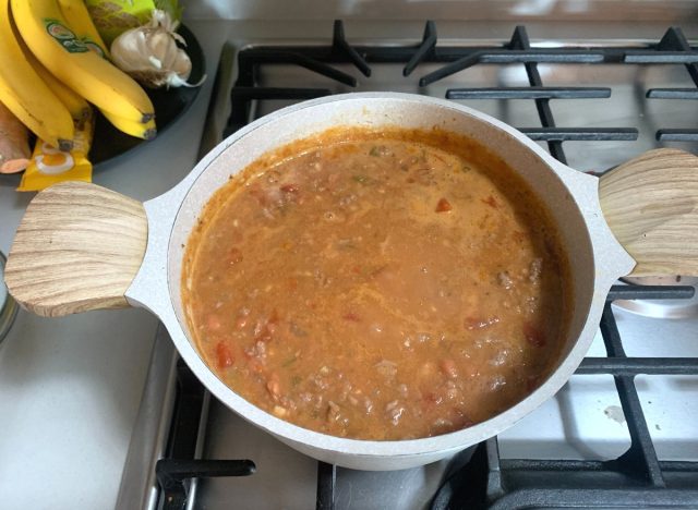 simmering chili