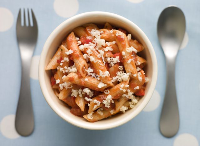 small bowl penne pasta sauce