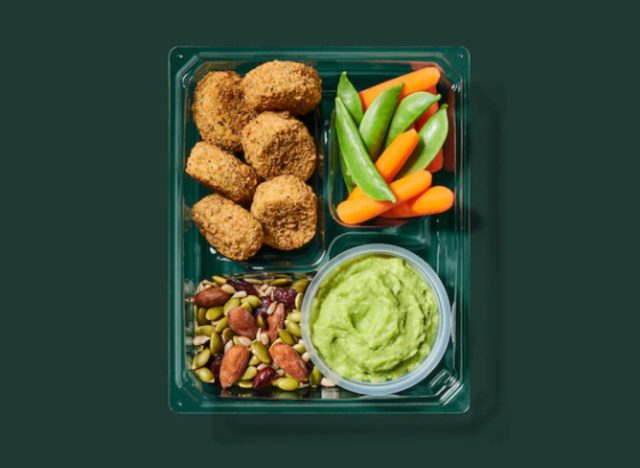 starbucks breakfast menu chickpea bites and avocado protein box