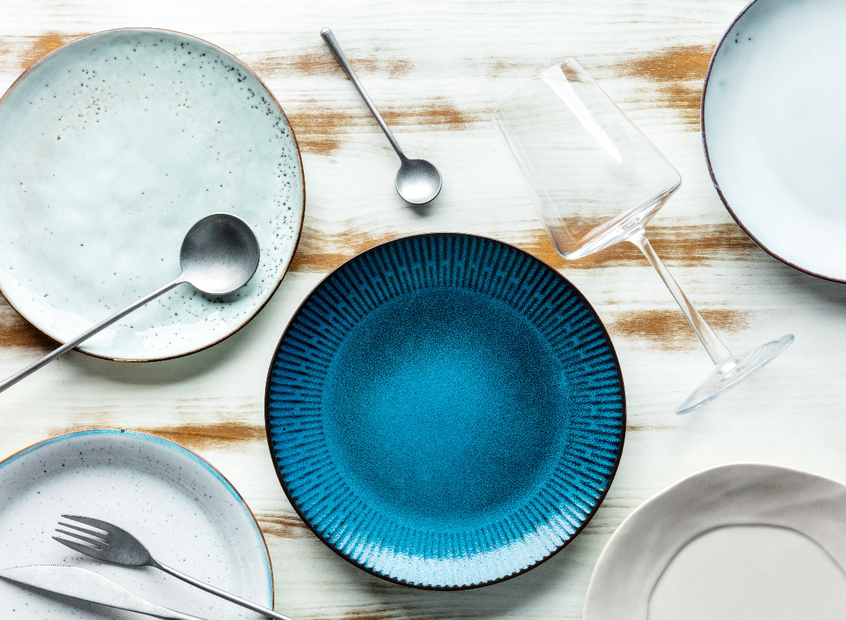 tableware set, wine glass, and cutlery