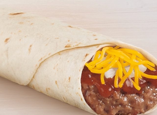 Taco Bell bean burrito fresco