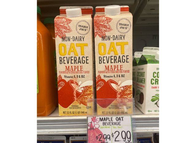 trader joe's non-dairy maple oat beverage