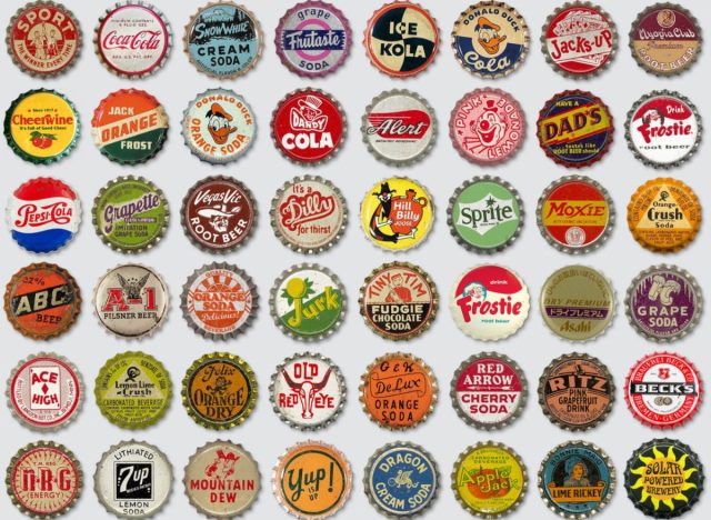 vintage soda tops