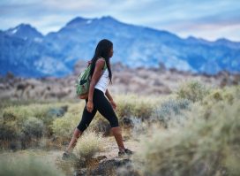 woman hiking demonstrating little-known habits to shrink your leg fat