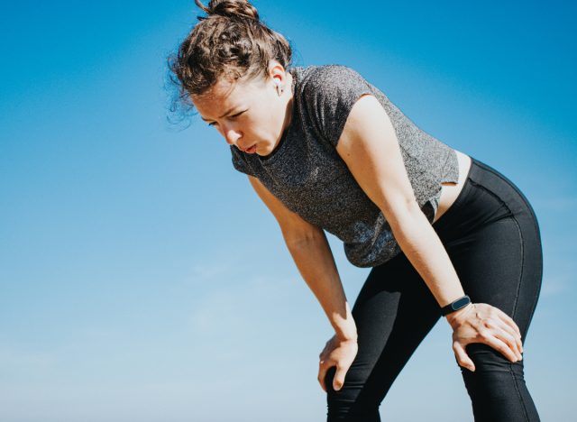 woman exhausted during workout