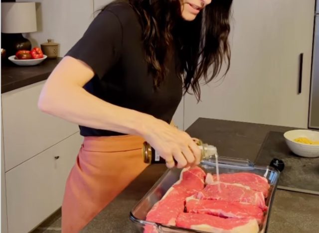 courtney cox steak oil