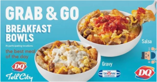 dairy queen grab & go breakfast bowls