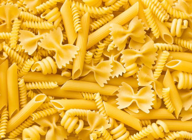 assorted raw pasta