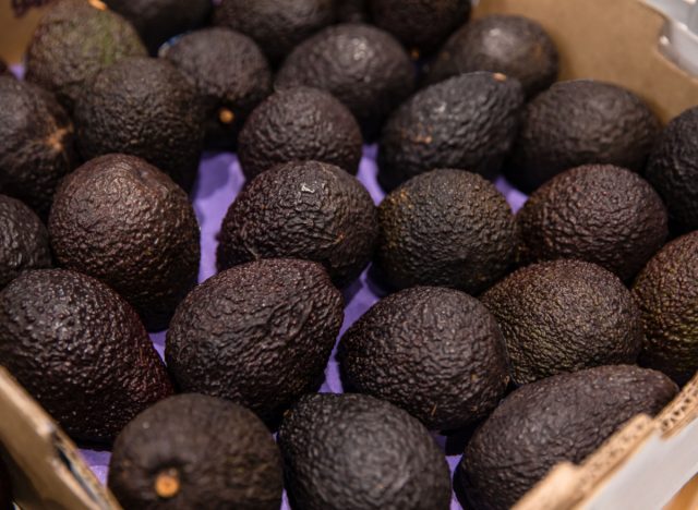 avocados at the grocery store