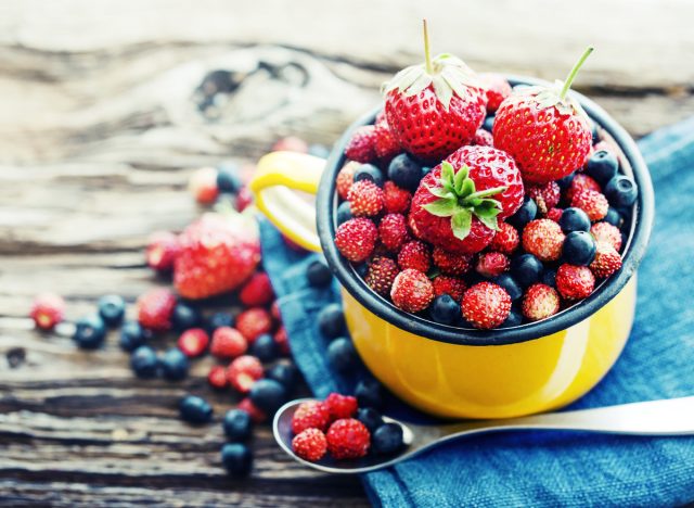 bowl of fresh berries to eat to feel much younger than your age